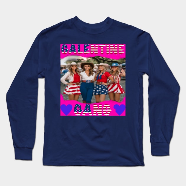 Galentine gang party night Long Sleeve T-Shirt by sailorsam1805
